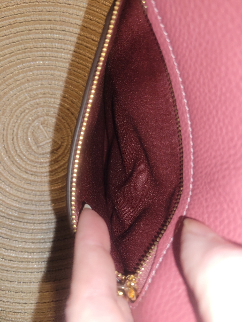 COACH Mini Rowan Pebbled Leather Crossbody in Raspberry - Picture 5 of 7